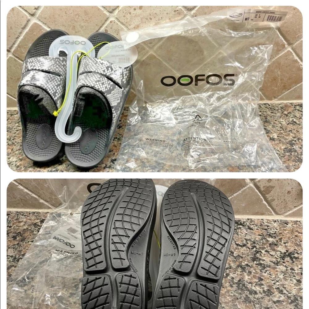 NWT Oofos women size 7 slide